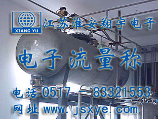 山東德?；ち瞎蘖髁砍?- 江蘇淮安翔宇電子流量秤料罐秤廠家案例