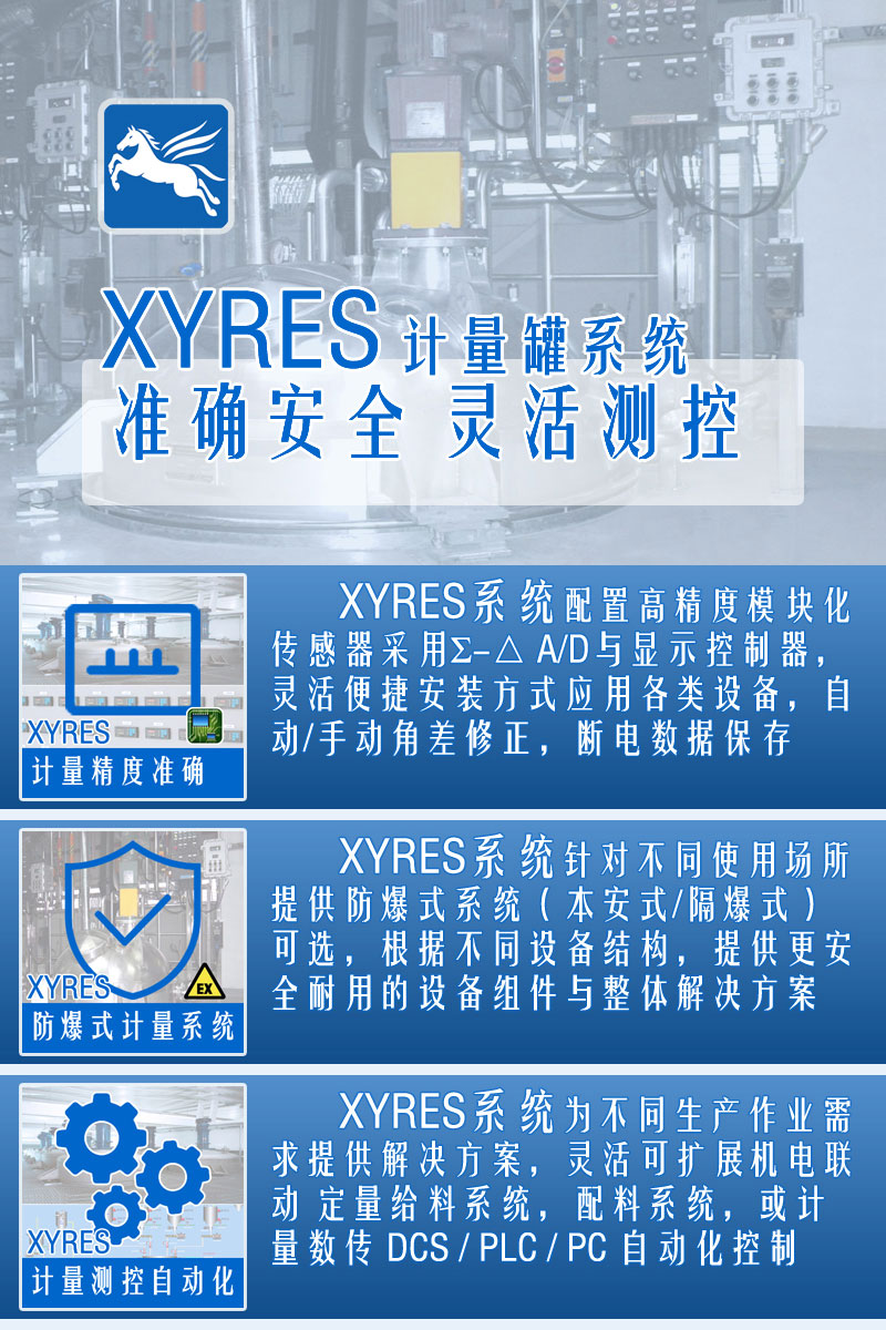 XYRES電子稱重式計量罐系統(tǒng) 特點